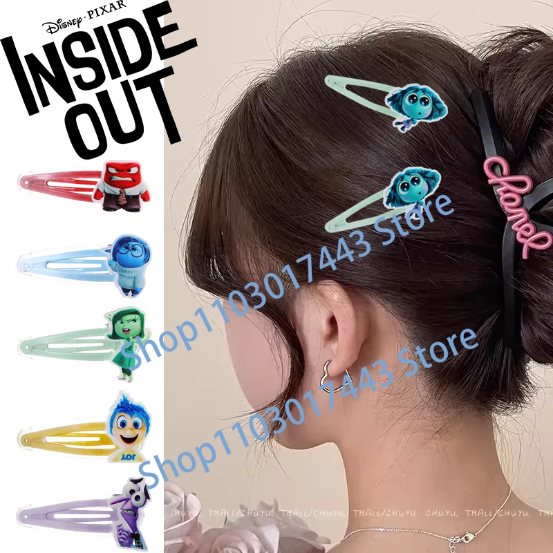 

15 Styles Disney Inside Out 2 Hair Clip Accessories Cartoon Girl's Heart Bangs Headband Hair Accessories Women's Girls Headwear