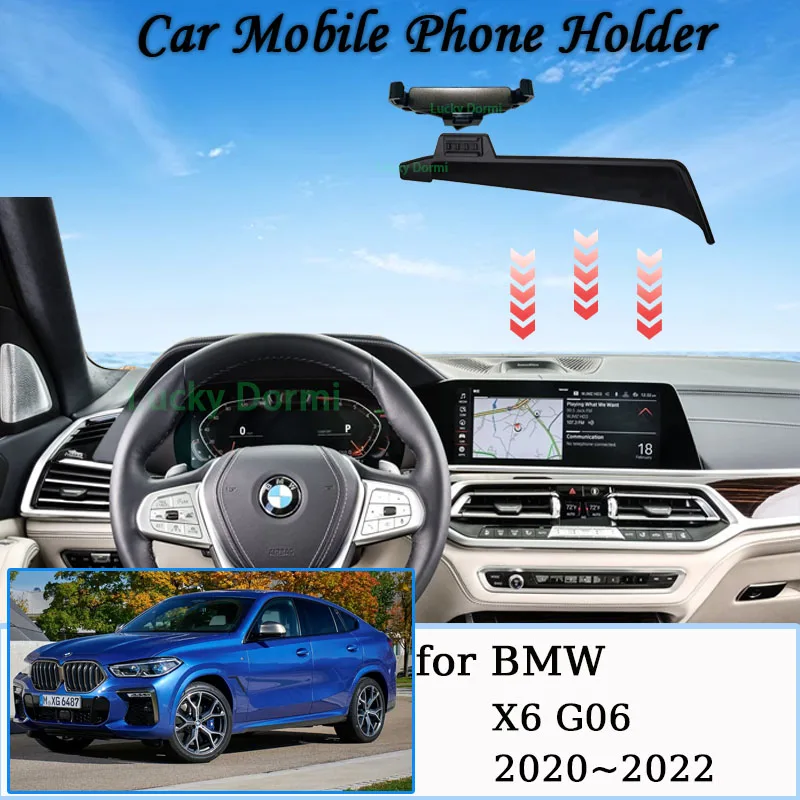 

For BMW X6 G06 M50i 2020 2021 2022 New Magnetic MagSafe Screen Car Mobile Phone Holder GPS Bracket Gravity Stand Auto Accessory