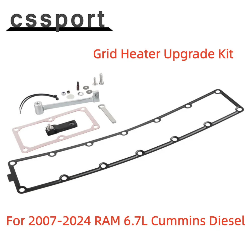 Engine Grid Heater Upgrade Kit Grille Heater Replacement For 2007-2024 Dodge Ram 2500 3500 6.7L Cummins Diesel