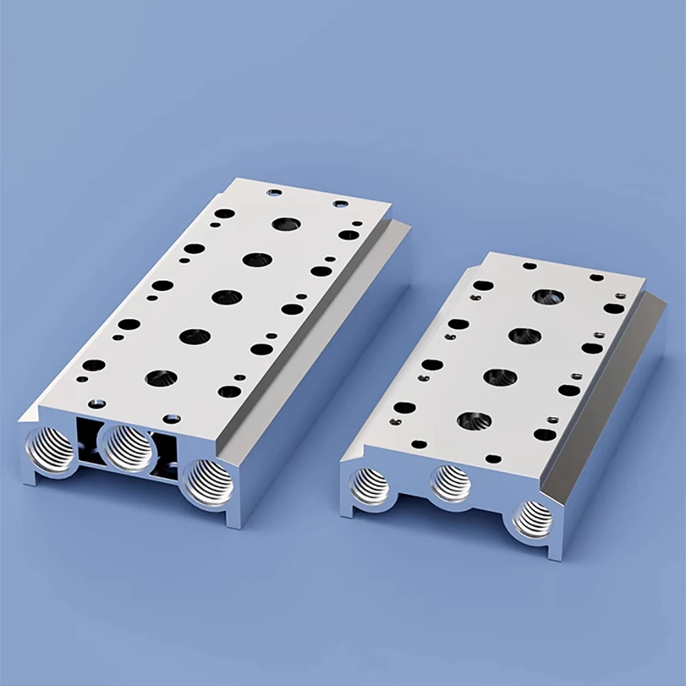 4V210-08 공압 솔레노이드 밸브, 200M 공기 배기 매니폴드, 액세서리가 포함된 밸브 플레이트 베이스 매니폴드 200M-2F 3F 4F 5F - 15F