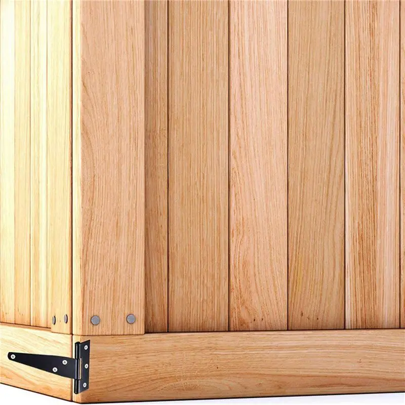 PERFECT MODERN 24 PCS 4 Inch T-Strap Hinges Rustic Gate Strap Hinge Rustproof Gate Door Black Hinges For Windows, Fence And Barn