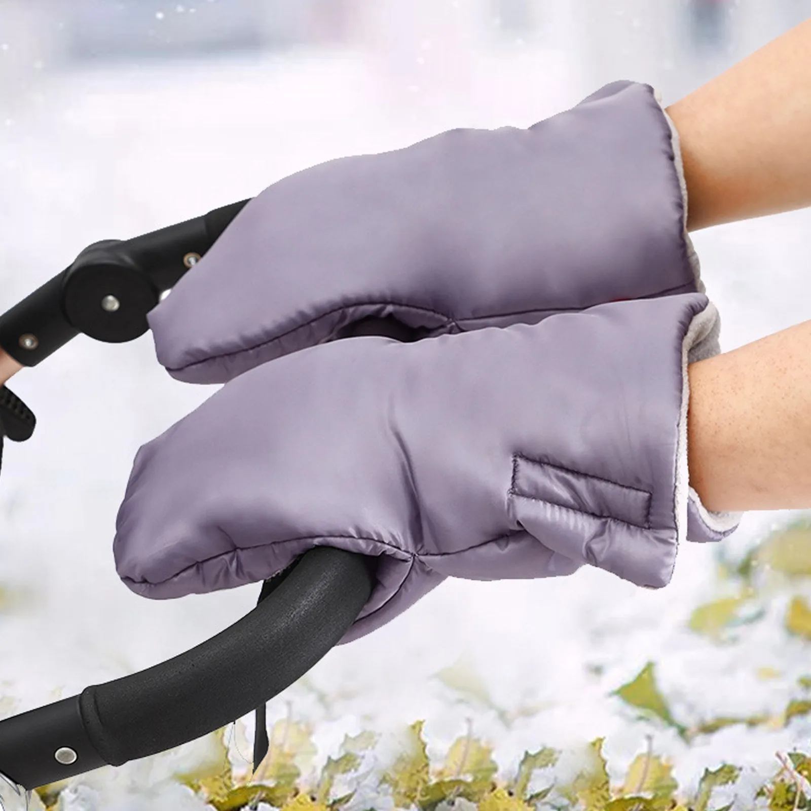 

1Pair Warm Gloves Stroller Thickened Windproof Waterproof Pushchair Hand Warmers Universal Cart Gloves for Winter Outdoor