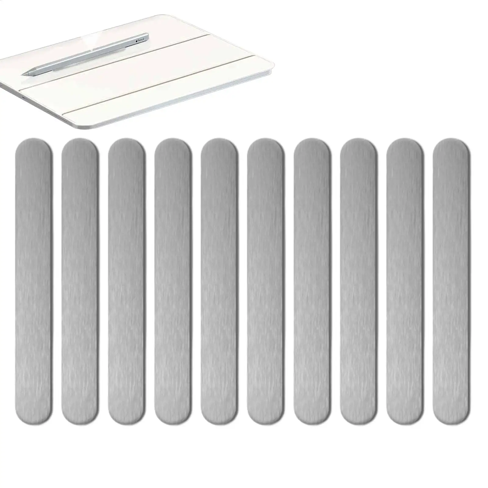 Adhesive Metal Plate For Magnets 10 Pieces Magnetic Adsorption Steel Plate Self-Adhesive Phone Case Strips For Science Lab Craft