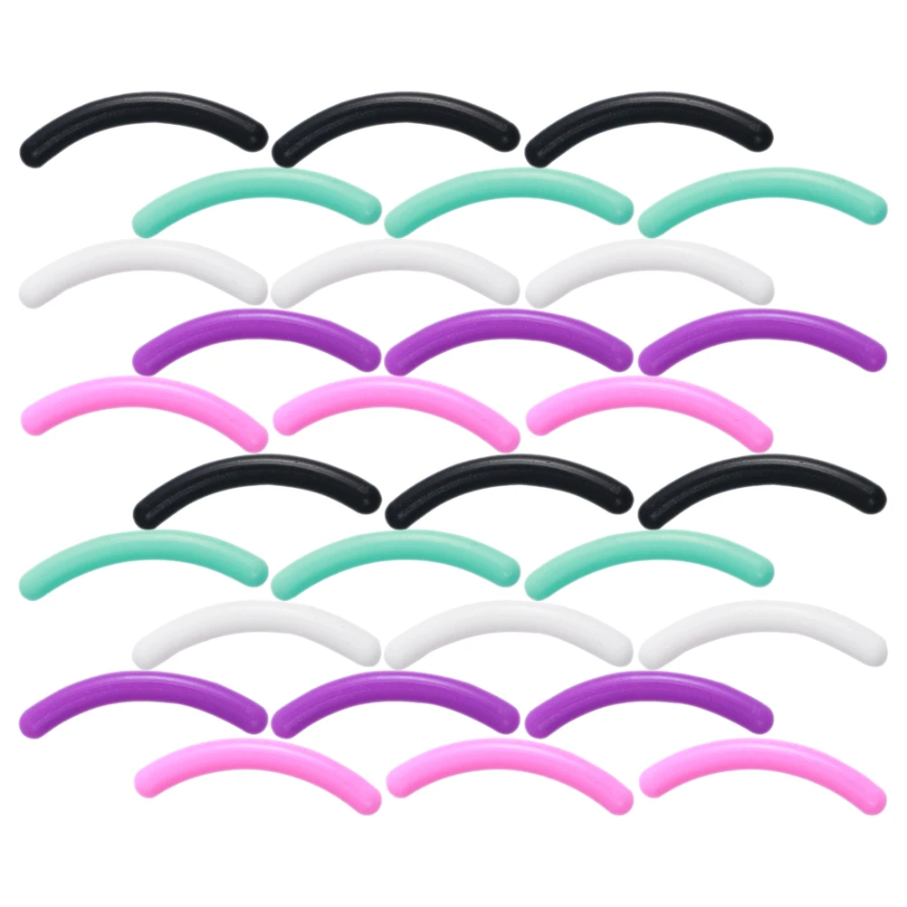 

30Pcs Silicone Eyelash Curler Refills Smooth Flexible Pads for Safe Effective Curling Lash Tool Replacement Strips