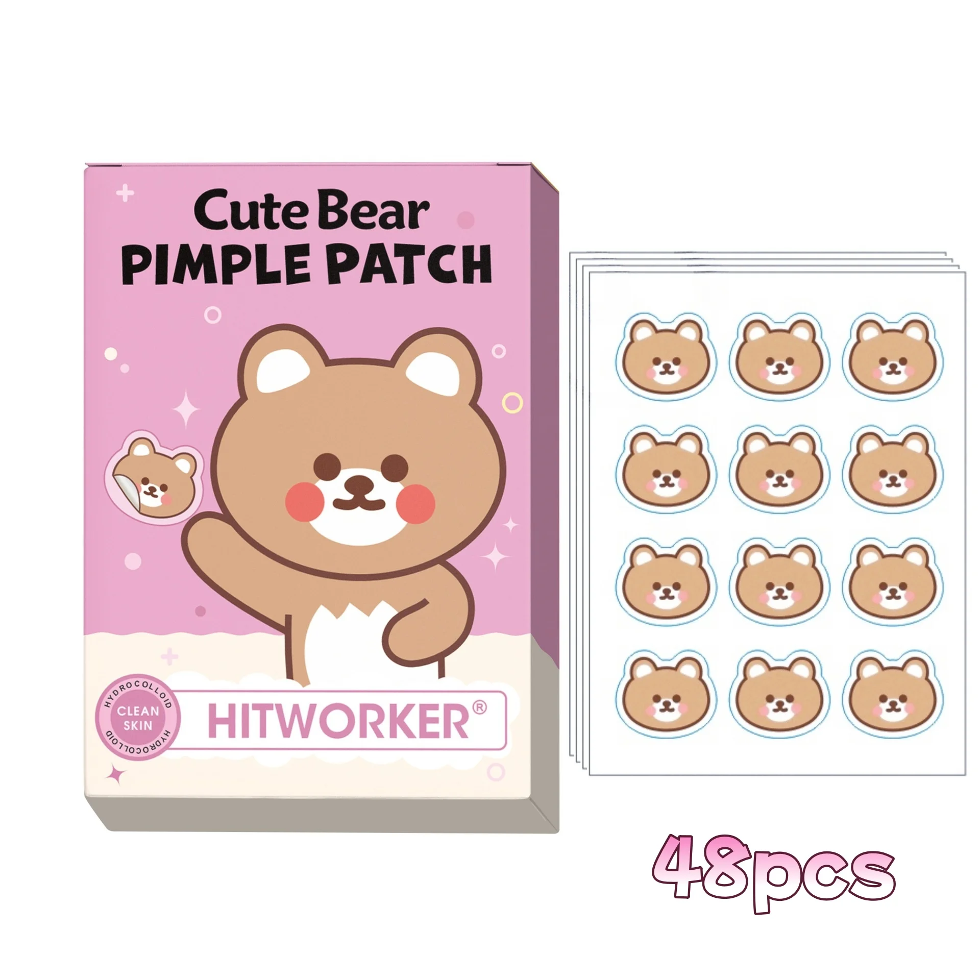 

48pcs Star Acne Patches Invisible Pimple Cover for Face Oil Control Spot Treatment Cute Sticker for Covering Zits and Blemishes