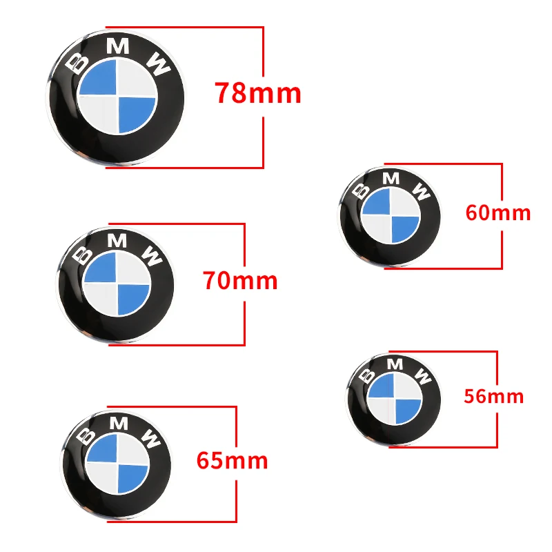 4pcs 56/60/68/78 Car Wheel Center Hub Caps Stickers Auto Dekoration Accessories For Performance E46 E90 E60 F30 M M1 M2 M3 M4 M5