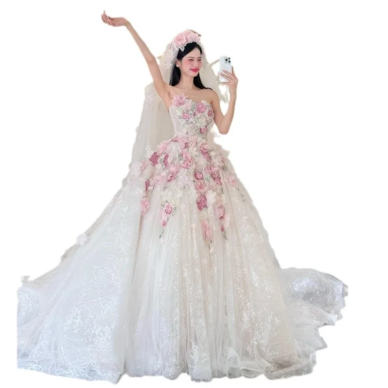 strapless open back dress Phillipa Mini Dress Pink main image 0