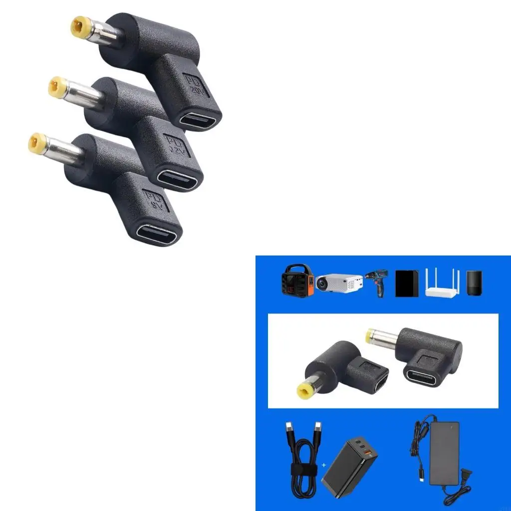 

3A 5A Output USB C Female To 4.0x1.7mm Male Joint For Routers Admirers LED Strips