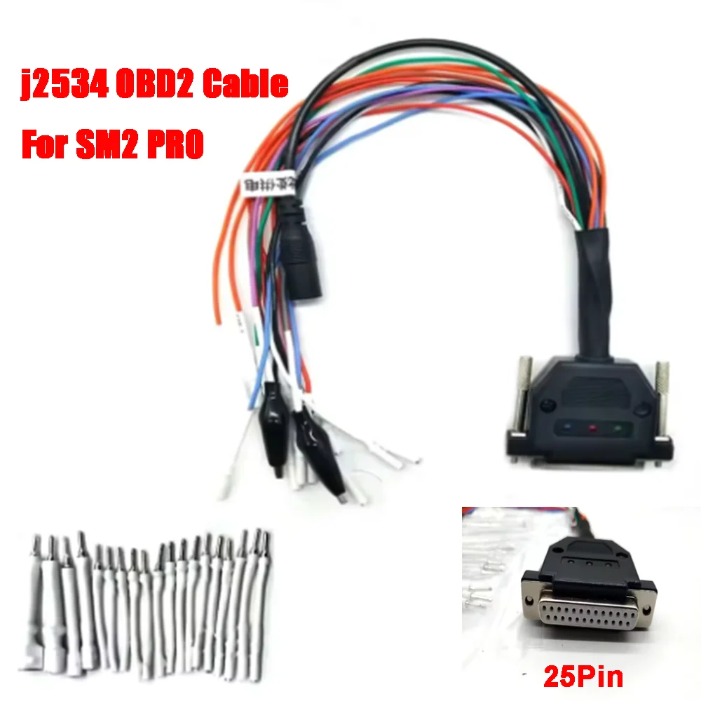 For SM2 PRO Universal j2534 OBD2 Cable for PCM-master PCM Tool Female 25Pin Eobd Scanner Ecu Programming Accessories Tool