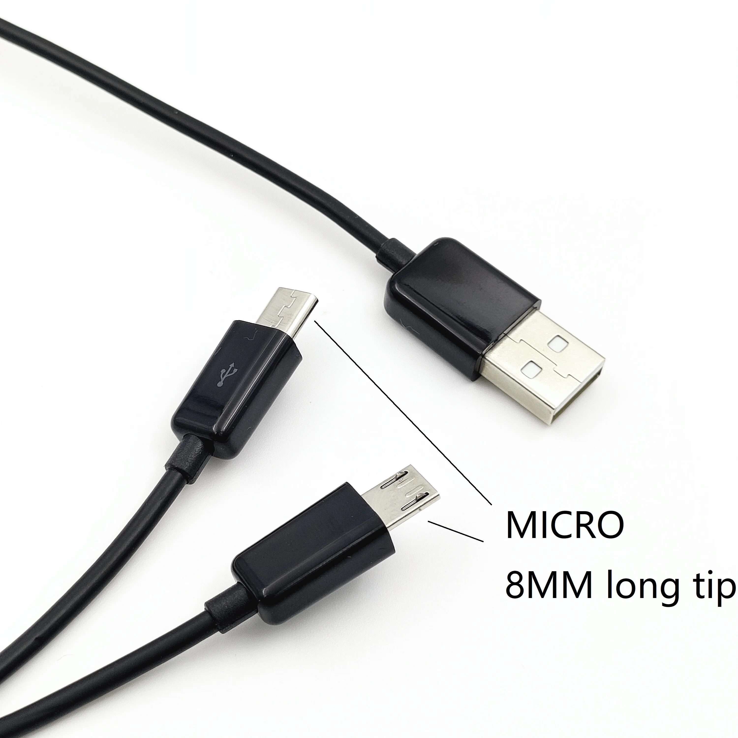 1m 3ft Dual Micro USB Splitter Cable with 8mm long tip Power 2 Micro USB Devices At Once