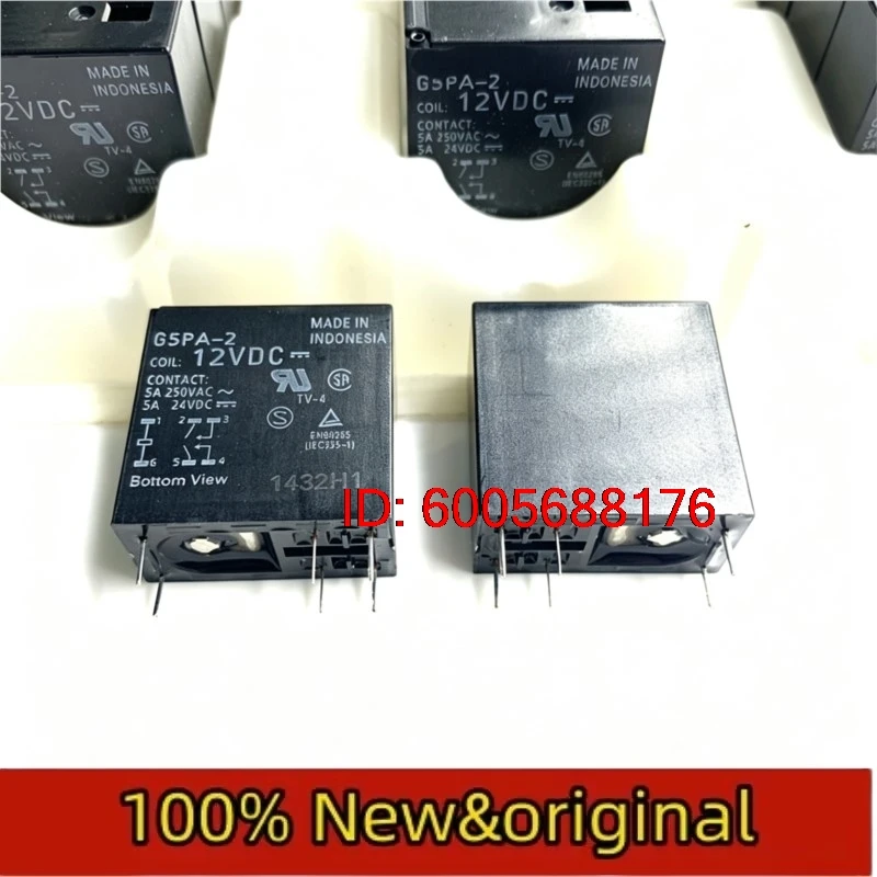 10PCS The Relay:G5PA-2 12VDC Original & Brand New
