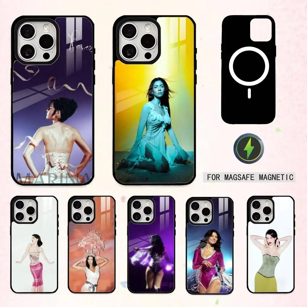 

Чехол для телефона P-Princess of P-Power M-Marina для iPhone 17, 16, 15, 14, 13, 12, 11 Plus, Pro Max, магнитный, для беспроводной зарядки Magsafe
