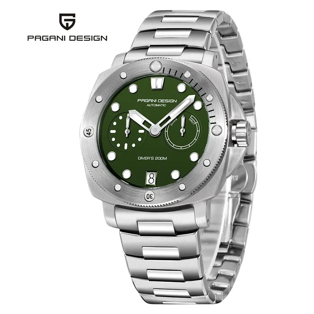 PAGANI DESIGN Men Automatic Mechanical Watches AR Sapphire Diver Watch For Top Brand Luxury 200M Waterproof Watch for Men PD1767