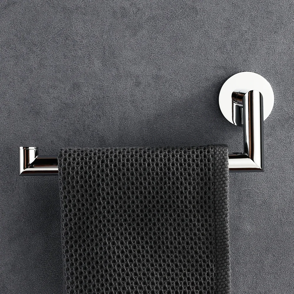 yesBrass Chrome Towel Holder Bathroom Hand Towel Rack Toilet Paper Holder Wall Mounted Kitchen Towel Hanger Organization