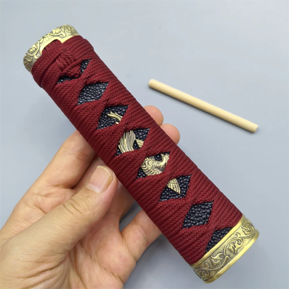 Exquisite High Quality 15cm Handle Tsuka Brass Menuki Fuchi Kashira Fittings For Japanese Sword Katana/Wakizashi DIY Accessory