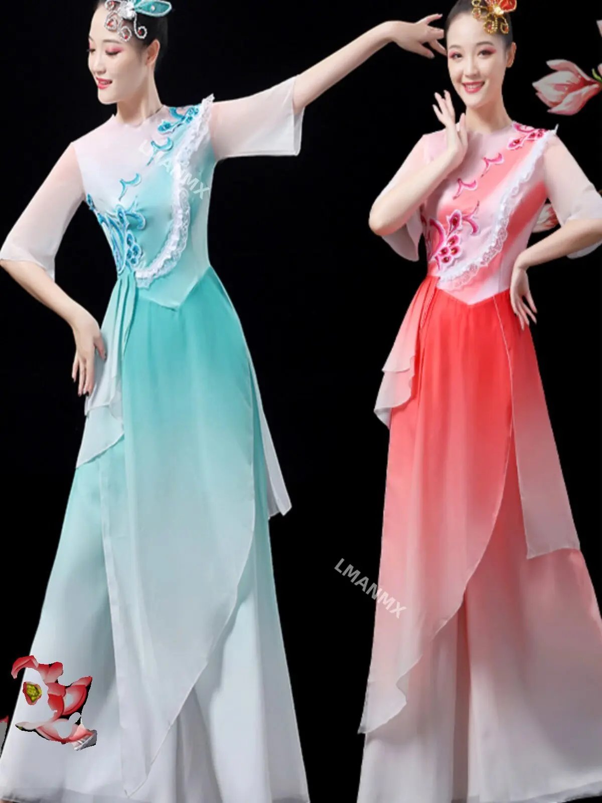 

Классический танцевальный костюм для женщин, элегантный китайский стиль, новый комплект Хан Тан в сказочном стиле 2025 года
