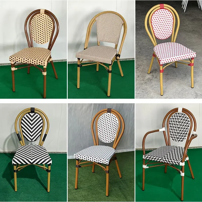 French Nordic B & B balcony leisure chair, manufacturer wholesale retro rattan chair milk tea shop balcony leisure chair