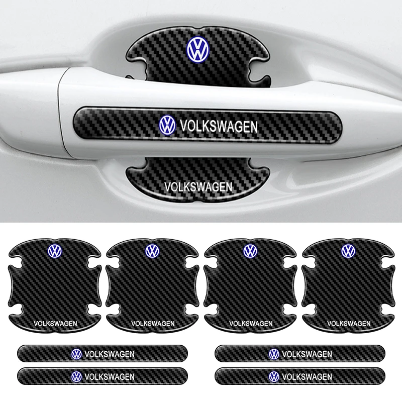 Car Door Bowl Handle Protector Film Stickers Accessories For Volkswagen GTI R-Line R Polo Golf T5 Passat Magotan CC Santana GTS