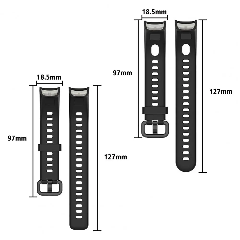 調節可能なシリコンリストバンド交換用ストラップ、スポーツ時計バンド、単色、バンド4、Honorバンド5i、b19、b29