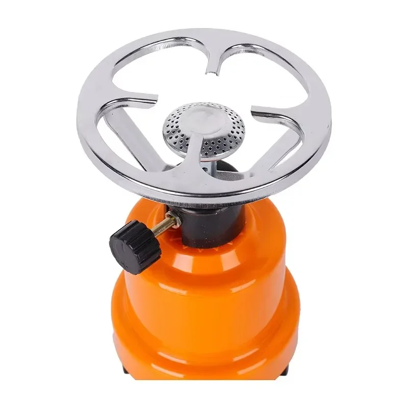 Portable outdoor camping stove with detachable coffee maker for camping lights