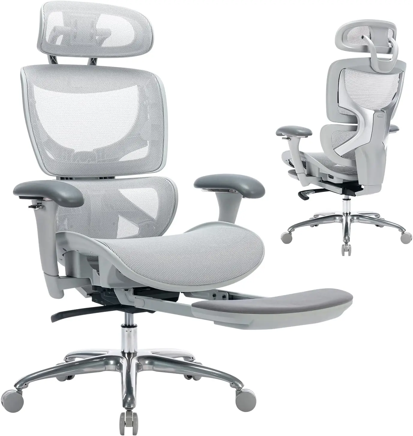 

Ergonomic Mesh Office Chair with Footrest, High Back Computer Executive Desk Chair with Lumbar Support, Adjustable Headrest