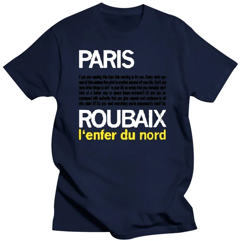 Printed Men T Shirt Cotton O-Neck tshirts Paris Roubaix Short-Sleeve Women T-Shirt