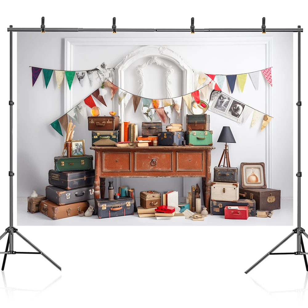 Bonvvie-Fundo De Volta Para A Escola, Quadro Preto, Livro De Lápis Globo, Sala De Aula Crianças, Fotografia De Fundo Estudante, Decoração De Festa