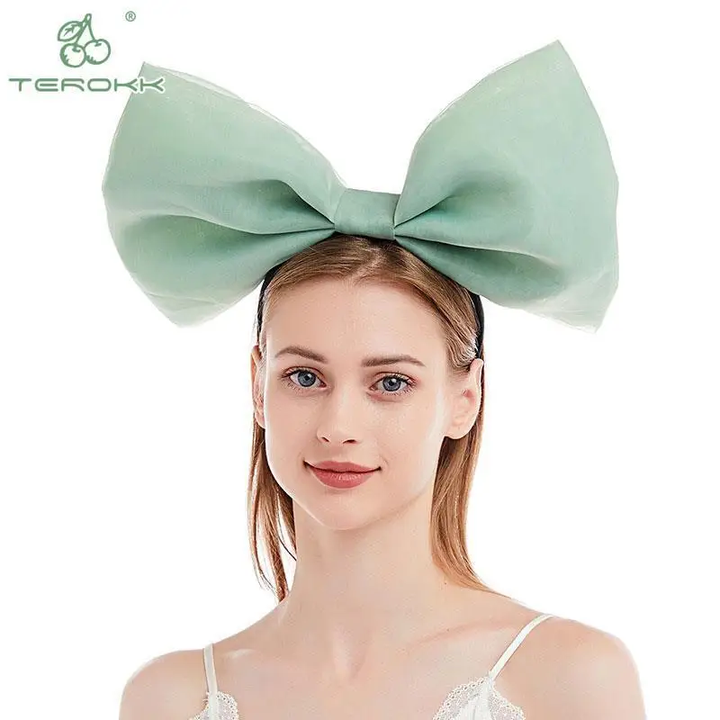 Lace Rabbit Bunny Ears Veil Black Eye Mask Party Head Wear Party Masks For Girl Women Oversized Bow Headband Hair Bands Headwear