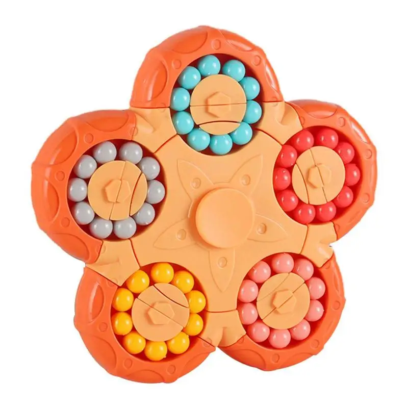 Rotating Fingertip Gyro Magical Bean Cube Antistress Stress Relief Decompression Fidget Toy Education Game Puzzle For Kids