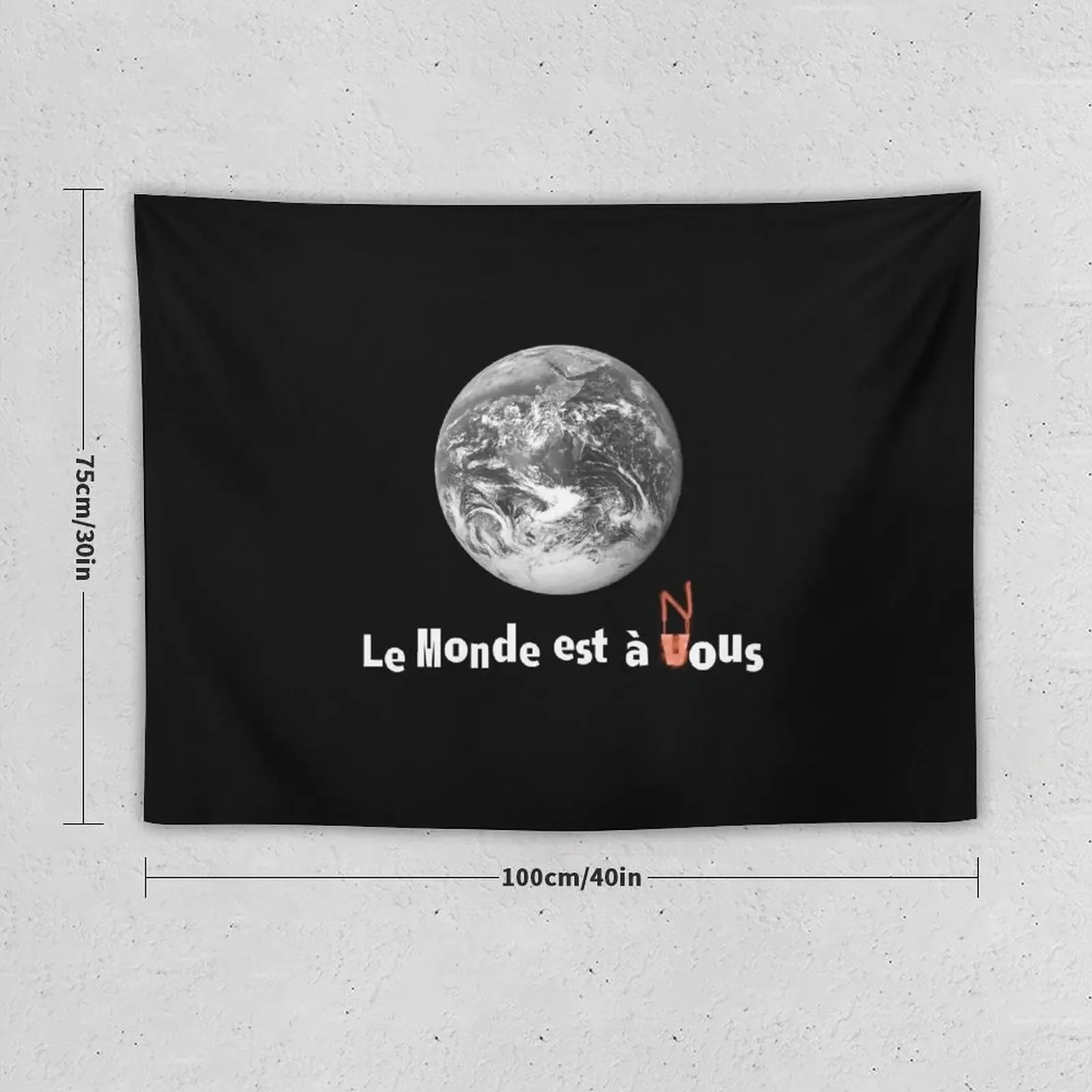 Le Monde Est A Nous (La Haine) Tapestry Room Decoration Aesthetic Bedroom Decor Room Decorations Tapestry