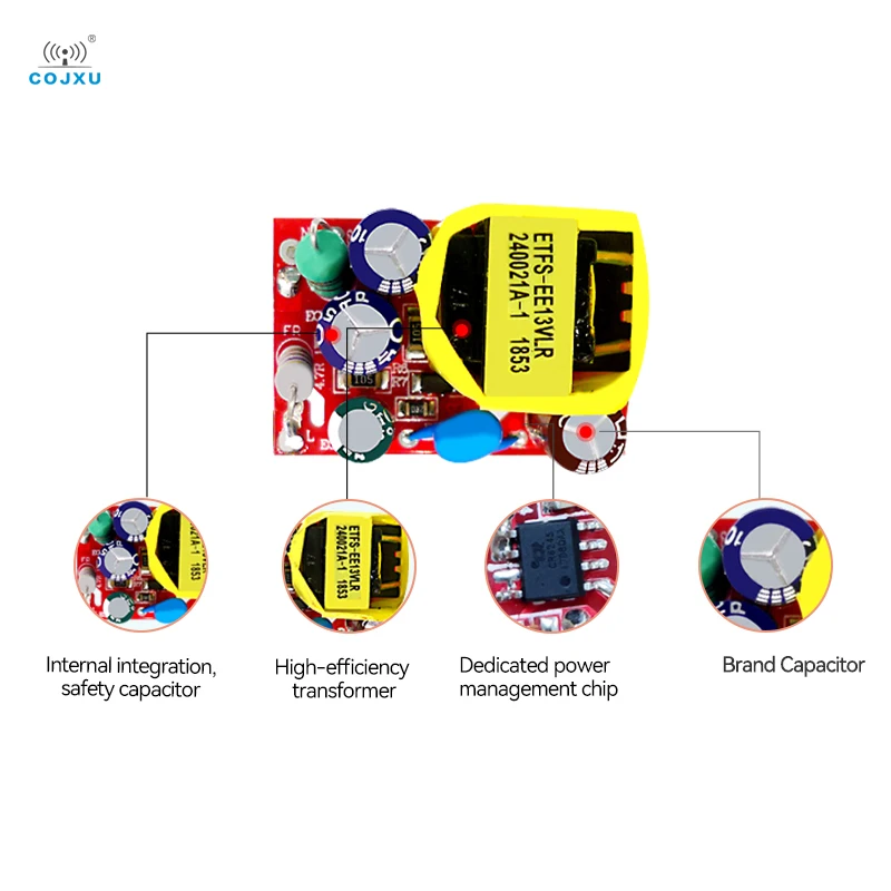 COJXU AC-DC 스텝 다운 전원 공급 장치 모듈 AM11-12W05C 전원 12W AC 80-250V DC 5.0V/2A/5% 호환