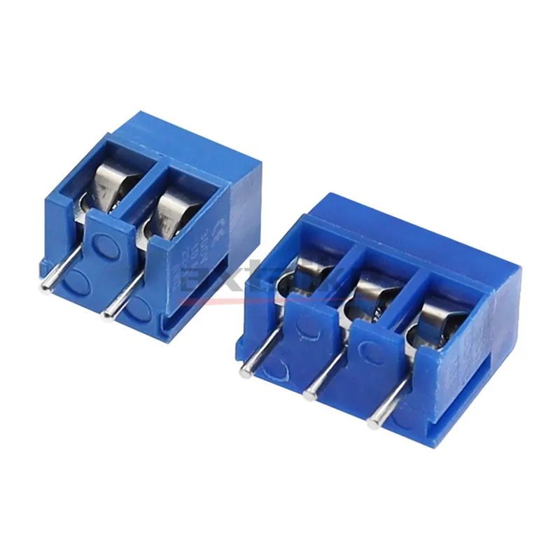 20PCS MG/KF301 2Pin 3Pin 5,0mm 15A 300V KF301 Fuß abstand 5mm Terminal blau Stecker Spliceable Anschluss Terminal