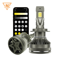 APP Control H7 Car Headlight Bulbs H11 Mini Turbo Headlight H1 H4 H3 9005 HB3 9006 HB4 LED Car Lights 3000K 4300K 6000K 3 Colors
