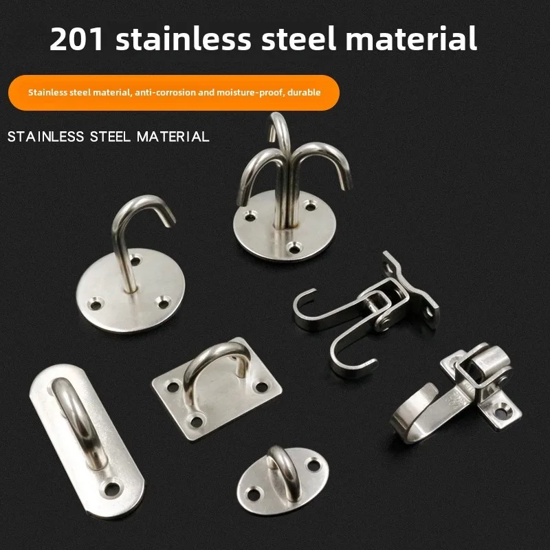 201 Stainless Steel U-shaped Fixed Hooks for Ceiling Chandelier and Heavy Object Suspension