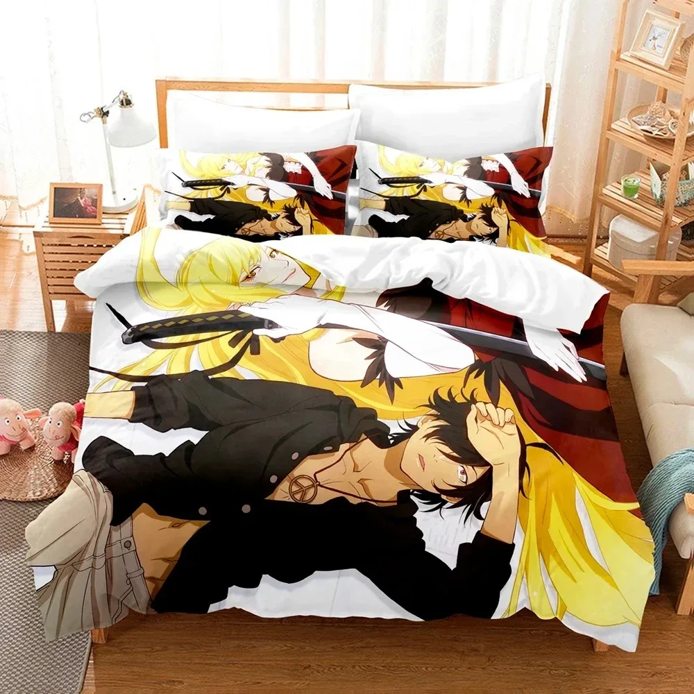 

Anime Monogatari Series Story Shinobu Oshino Bedding Set Boys Girls Twin Queen Size Duvet Cover Pillowcase Bed Kids Adult