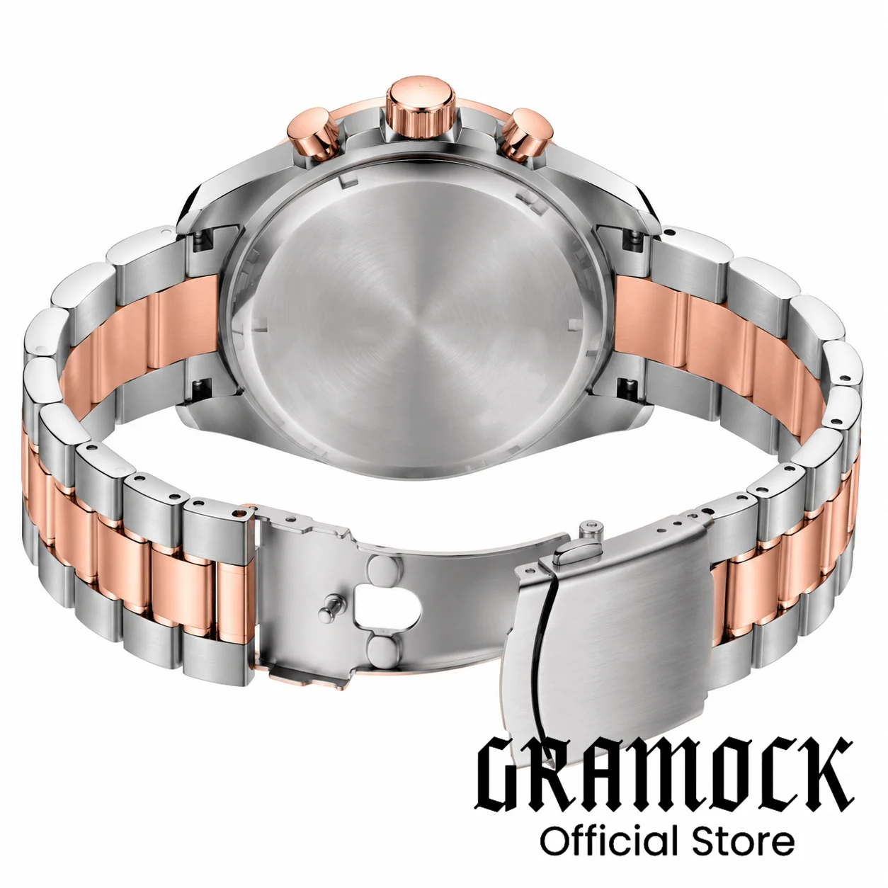 Customize VK63 Quartz Sport Men Watch Luxury Two Tone Rose Gold Chronograph Speed Watch Folding Buckle Domed Glass Waterproof
