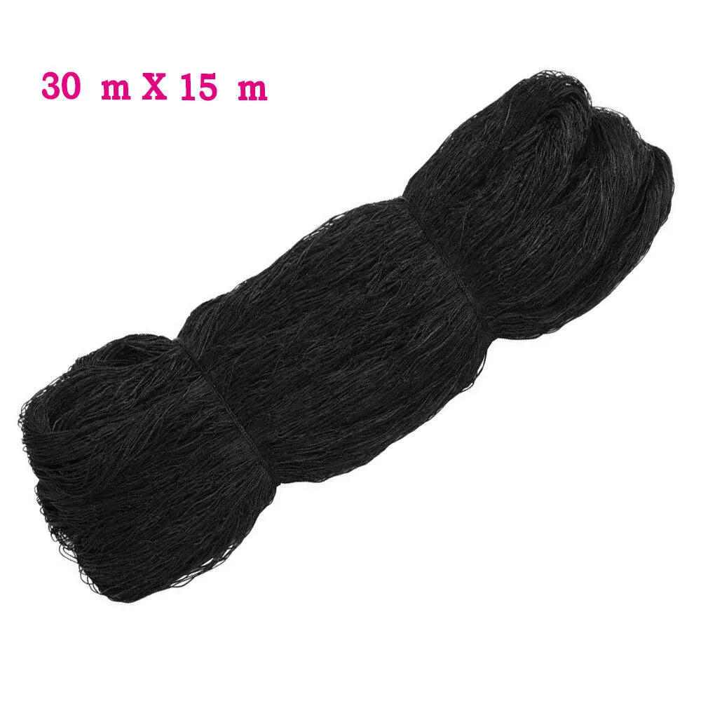 100 X 50피트 검정색 나일론 새 그물, 조류 사육장용 조류 방지 그물, 게임 펜 그물, 농업용 플랜티나, 잎 수집용