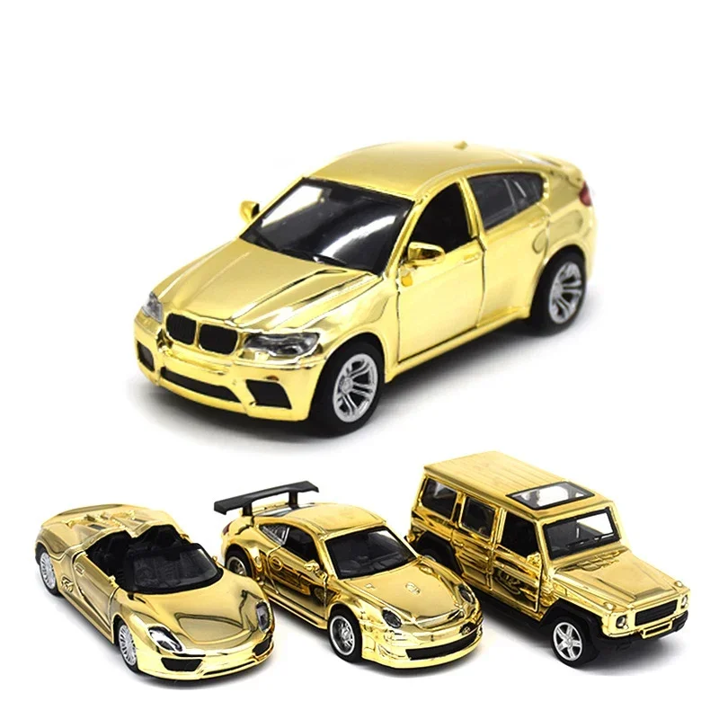 1:36 Alloy Model Rare Golden Car Diecasts & Toy Vehicles Toy Cars Toys For Children Handicraft Decoration Collection Gifts