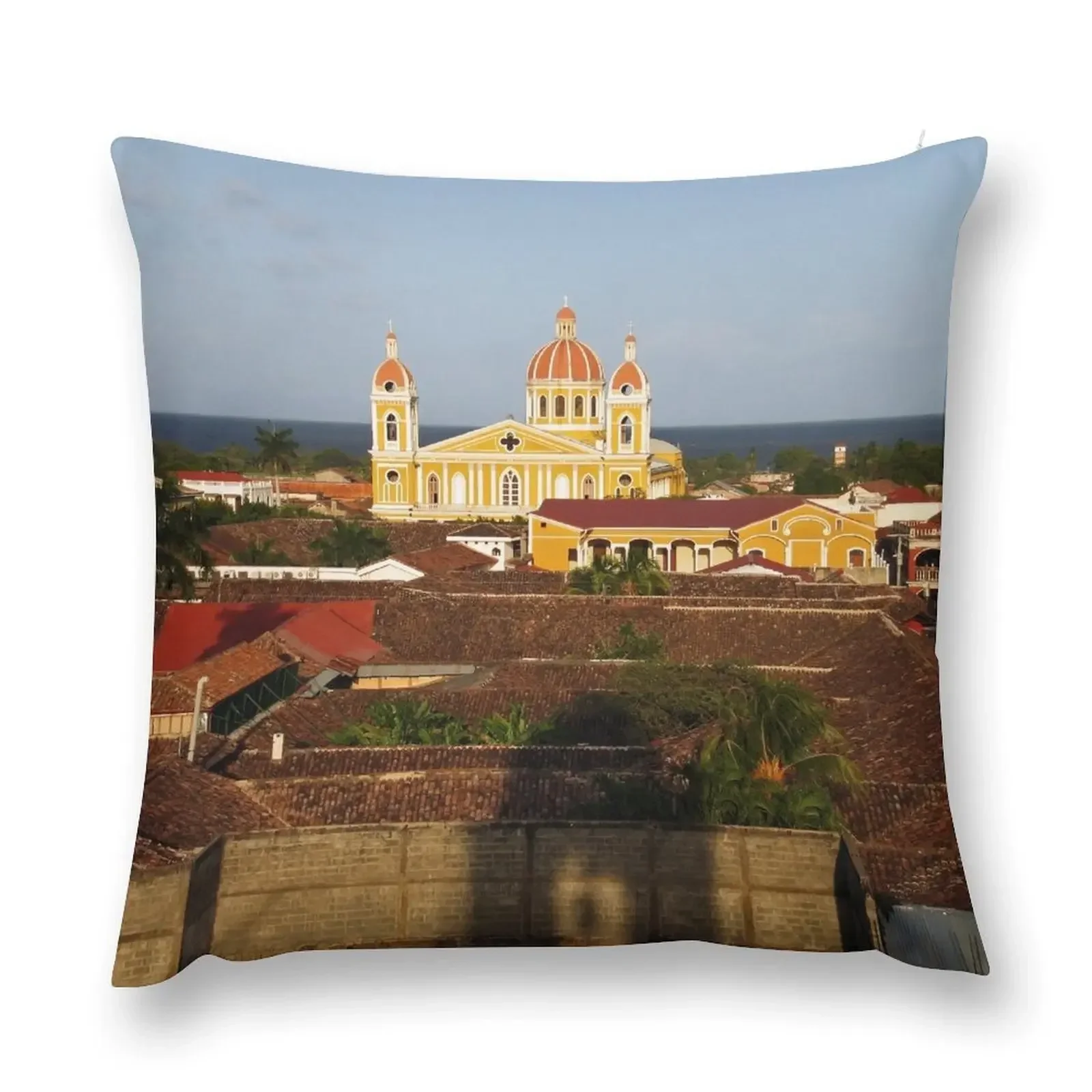 View from Iglesia La Merced, Granada, Nicaragua Throw Pillow Christmas Pillowcase autumn pillowcase pillow