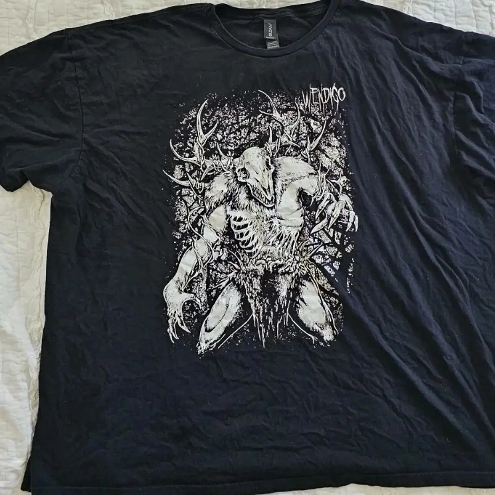 Vampire Freaks Wendigo Horror Goth Art T Shirt Black  4XL Plus vintage Washed Breathable homme Versatile Comfortable Slightly