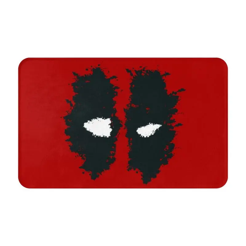 Custom Superhero Deadpool Front Door Mat Anti-Slip Indoor Waterproof Doormat Living Room Entrance Rug Carpet