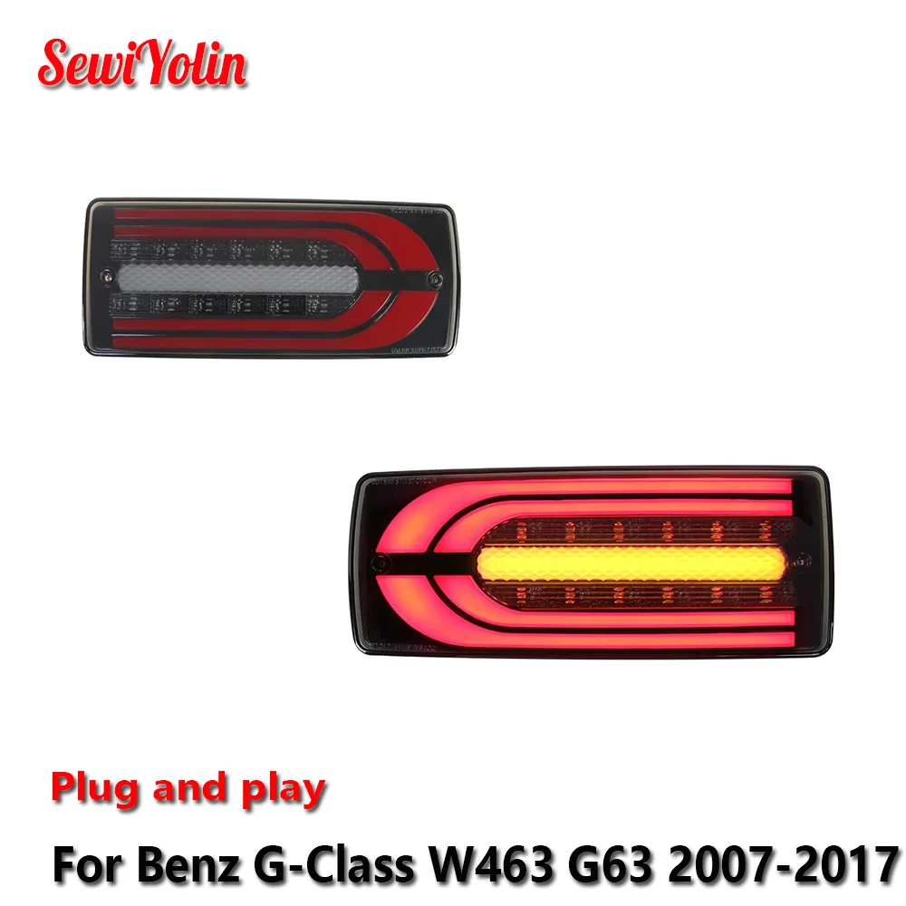 

Car LED Tail Light Accessories For Benz G-Class W463 G63 2007-2017 Auto Rear Fog DRL Brake Turn Signal Lamp Plug and Play