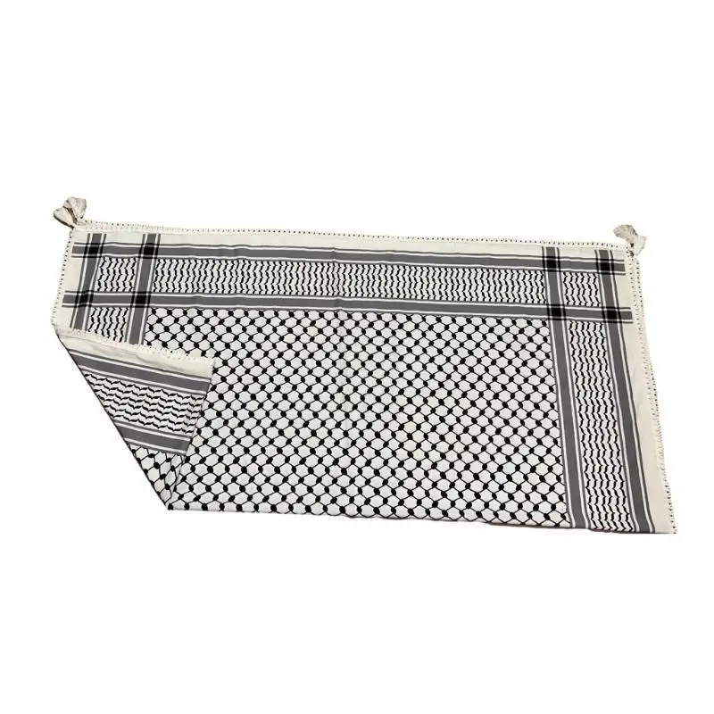 

652F Lattice Pattern Keffiyeh Headscarf Arab Kerchief for Outdoor Adventures