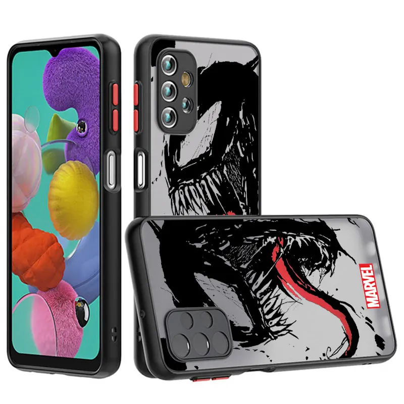 Case for Samsung Galaxy A14 A70 A30 A34 5G A30s A51 A13 A52 A31 A12 A50 A71 4G Shockproof Armor Clear Marvel Venom Soft Cover