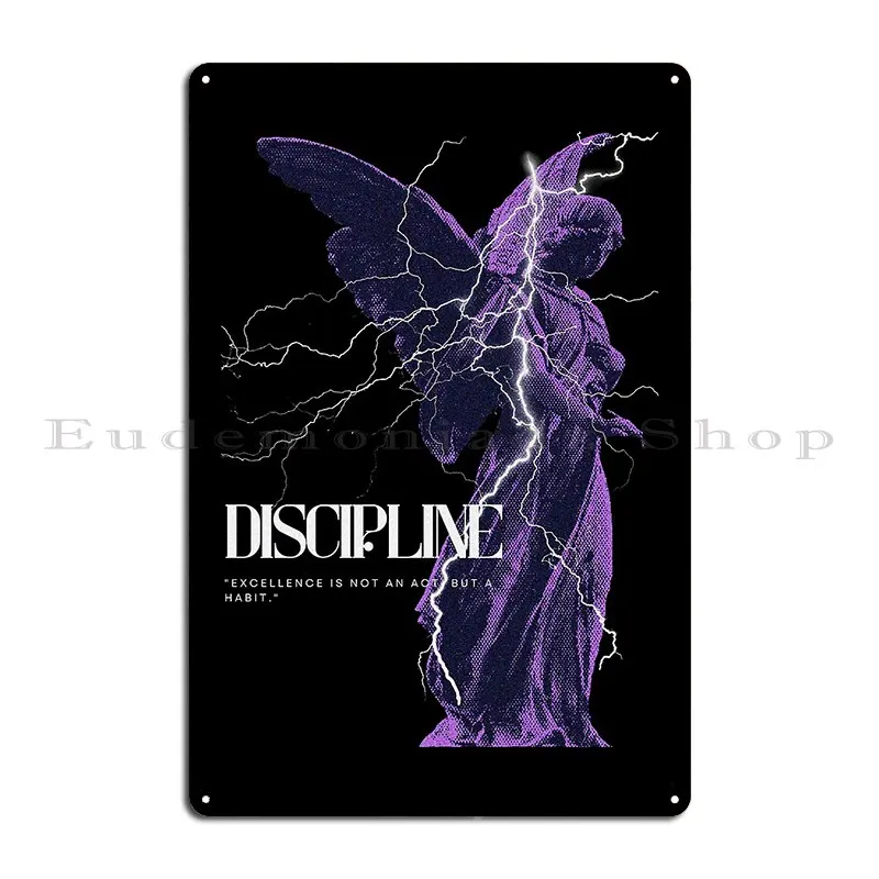 Discipline Aristotle Quote Metal Plaque Character Printing Party Club Living Room Pub Tin Sign Poster