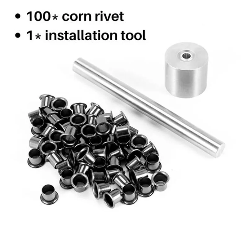 

ABMF-100Pcs K-Sheath Eyelet Rivets Installation Fix Tools Replacement 7.5MM Kydex Sheath Scabbards Eyelets Buckle Nail Pin