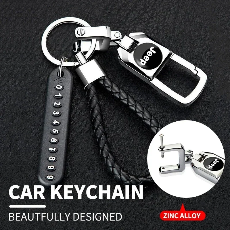 

3D Metal Car Badge Key Chain Decorative Keychain Ring For Jeep Renegade Patriot Wrangler Cherokee Compass Trail Hawk Liberty