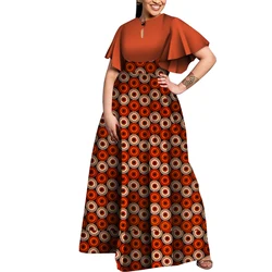 Maxi African Dress for Women Plus Size Graceful Flare Sleeve Ankara Wax Print Party Dress African Print Dresses for Women WY5564