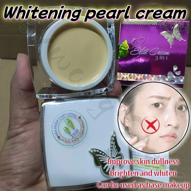 

Brightening Skin Tone Vietnamese Facial Cream ELITE CREAM Kem Con Buom Improves Dull Skin and Can Be Used As Makeup Base