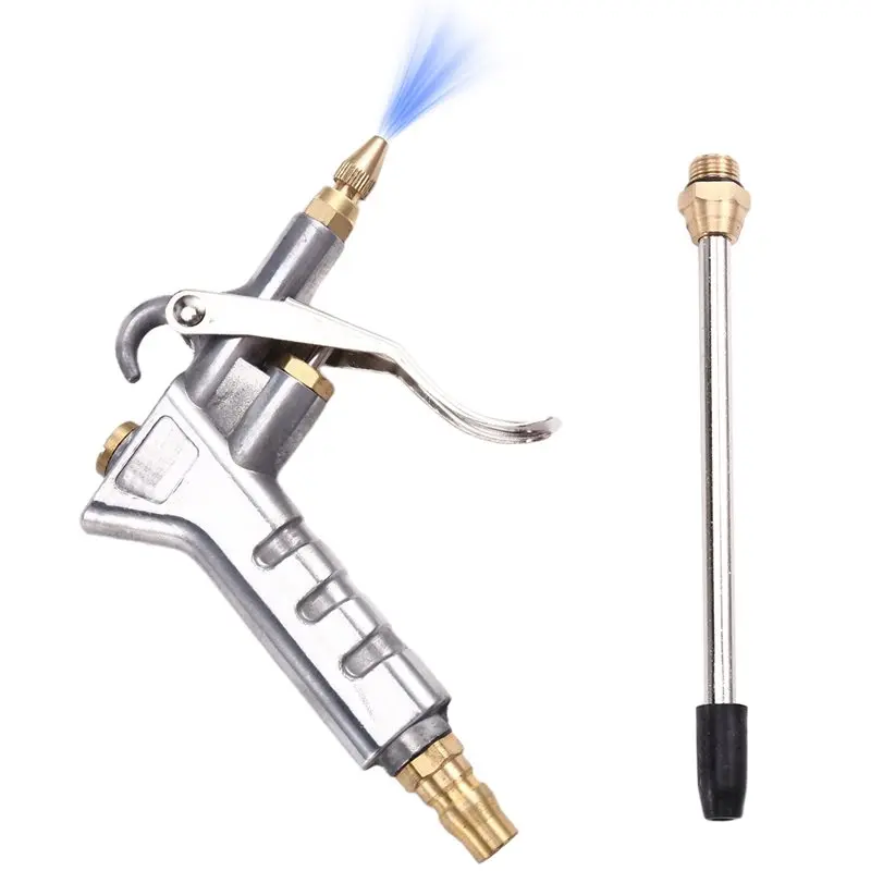 ABJI-Metal Air Blow Gun With Adjustable Brass Nozzle, Steel Extension- Ideal For Comprehensive Cleaning Projects